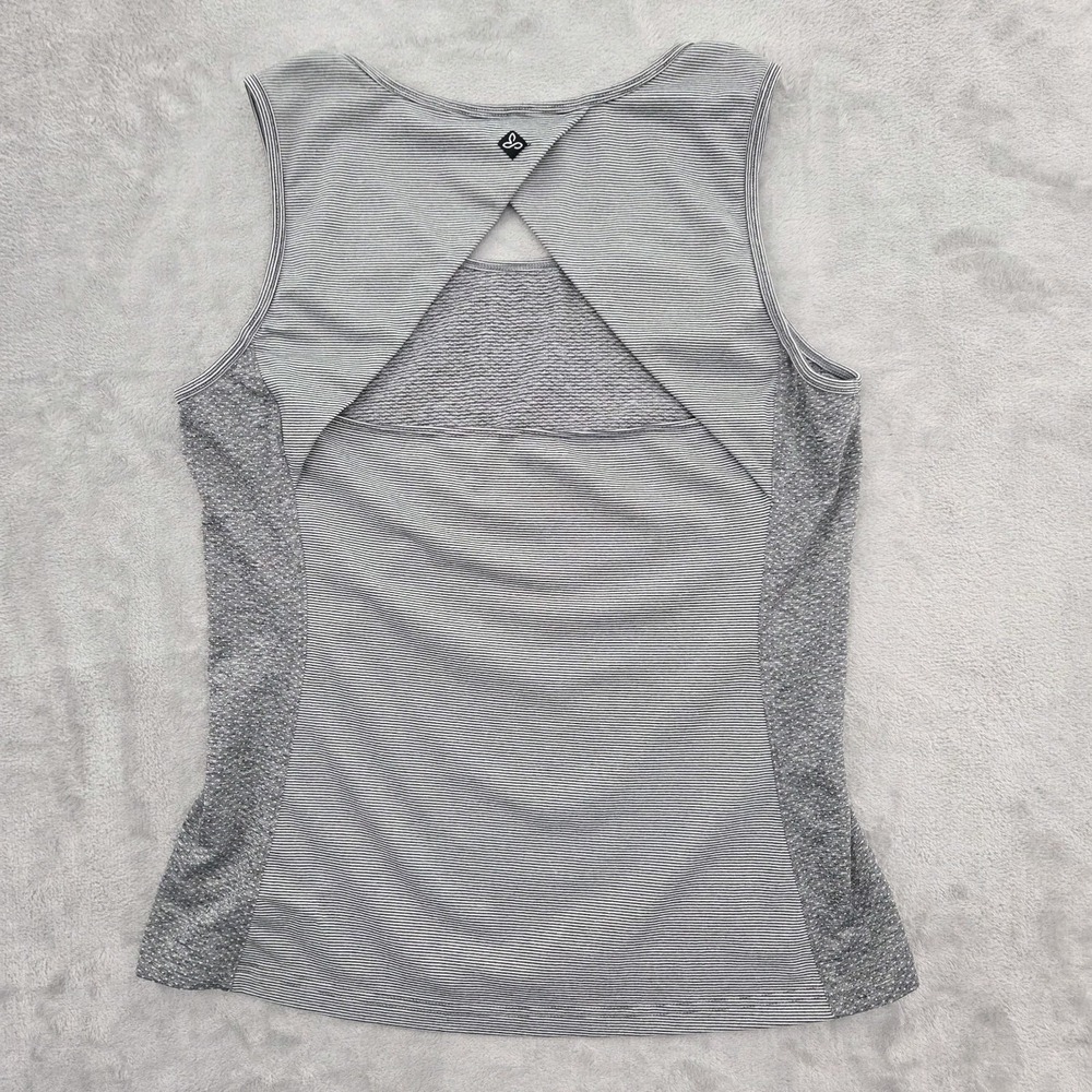 PRANA Kamryn Tank Top Womens S Gray Keyhole Back Lightweight W1KAMR115